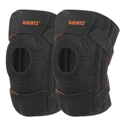 AOLIKES 1 Pair Knee Brace with Side Stabilizers & Patella Gel Pads for Maximum Knee Pain Support and fast recovery for Men Women