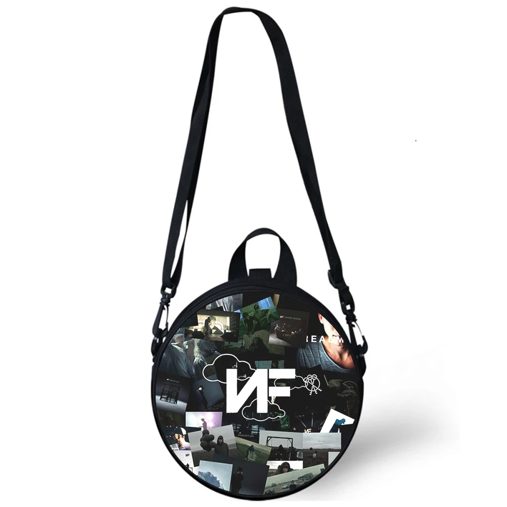 Rapper NF เด็กอนุบาลกระเป๋า 3D พิมพ์ไหล่ Crossbody กระเป๋าสําหรับโรงเรียนผู้หญิง Mini Bagpacks Rugtas กระเป๋า