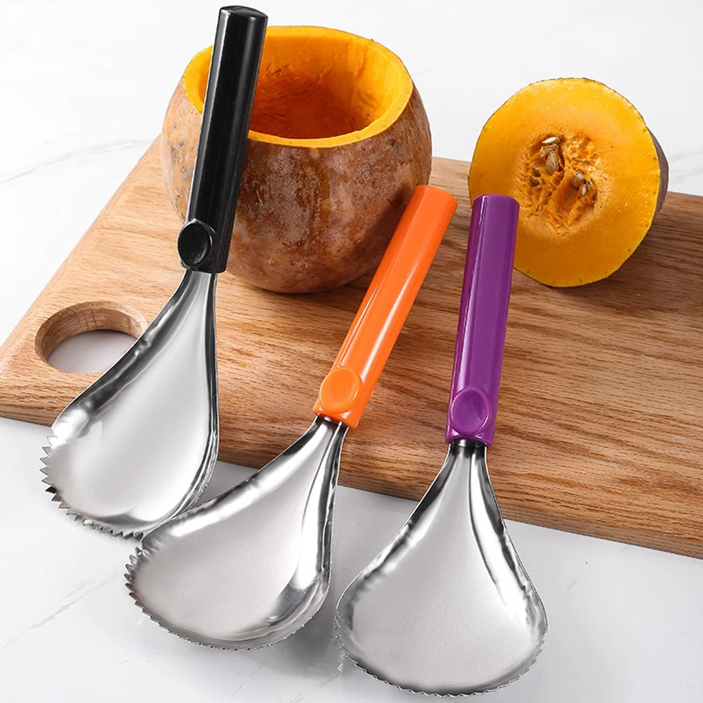 Melon Scooper and Pulp Separator Pumpkin Remover Kitchen Core Removing Tools Serrated Spoon Gadget Scraper Removers for