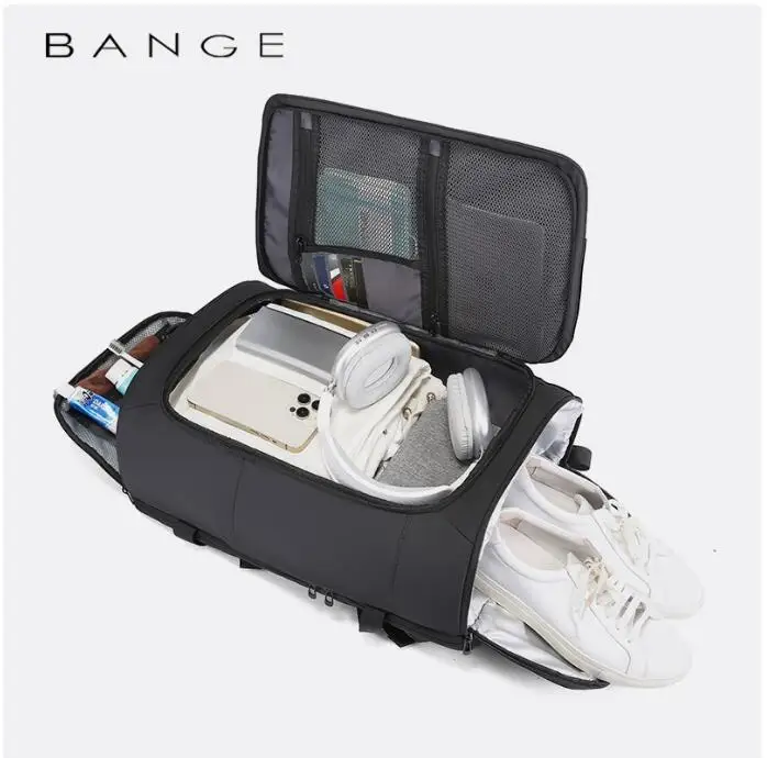 

BANGE 40L Travel Backpack with Shoe Compartment Large Capacity Weekender Bag Daypack Fits 17.3 Inch Laptop Carry-on Luggage Bag