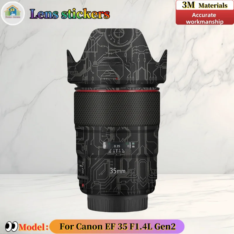 EF35 For Canon EF 35 F1.4L Gen2 Camera lens sticker, DIY skin, Precision tailoring wear-resistant protective film