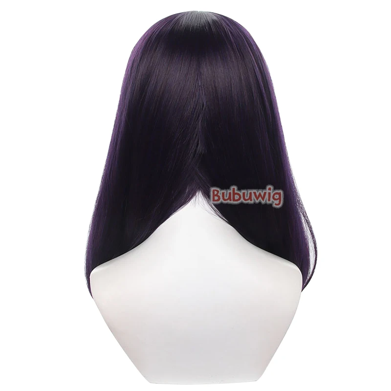 Bubuultraviolet Utahime Iori Cosplay Perruques, Cheveux Synthétiques, Perruque Longue Droite Violet Foncé, Degré de Chaleur, 65cm