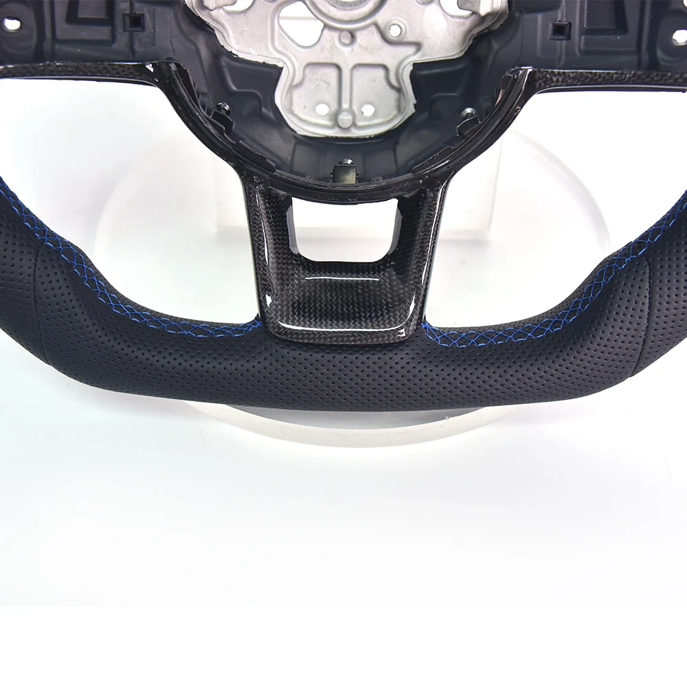 Suitable for Volkswagen Golf 2017 Modified Forged Carbon Fiber Steering Wheel Assembly Suede Perforated Leather Customized