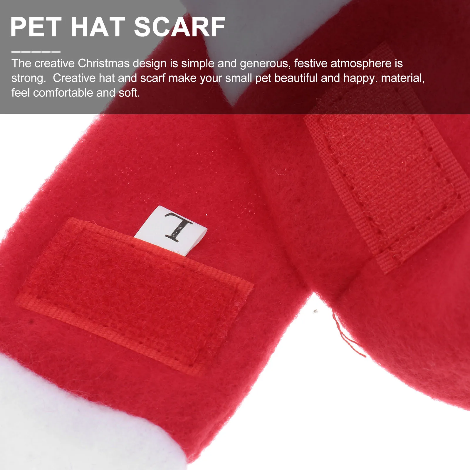 

Fleece Pet Hat Scarf Set Red L Size Christmas Dog Cat Costume Adorable Comfortable Party Birthday Parade Photo Props