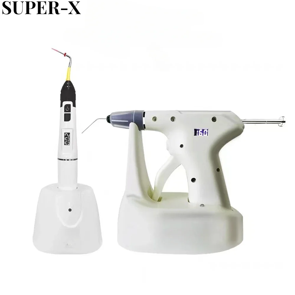 Dental Closed System Gun Heating Pen Root Canal Filling Hot Melt Pen Percha Gutta Tips Wireless 3D Filling Heating Head