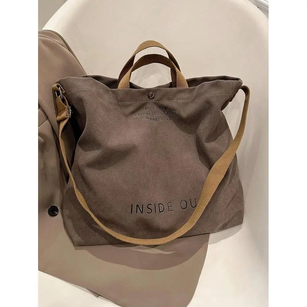 

Canvas Tote Bag, Letter Print Crossbody Bag, Casual Handbag, Suitable For School, Work, Travel