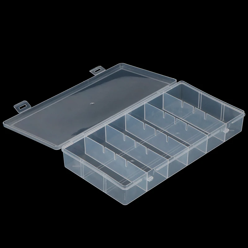 6 Grids Compartment Plastic Storage Box Practical Toolbox Transparent PP Boxes Bead Jewelry Case Display Organizer Container