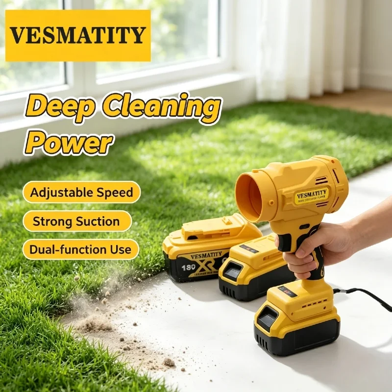 Vesmatity High Speed Electric Air Blower Jet Turbo Fan Cordless Air Duster Tool for 18V 20V Battery Pro Max Unit Plus Edition
