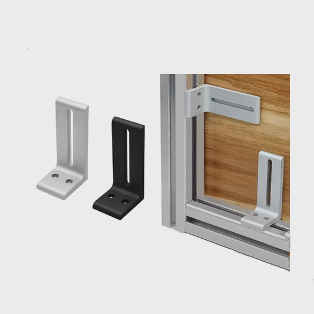 2Pcs Fixing Corner Code 20mm 30mm 40mm Aluminum Profile Layer Board Bracket Connector L-Type Aluminum Alloy Metal Wood Panel