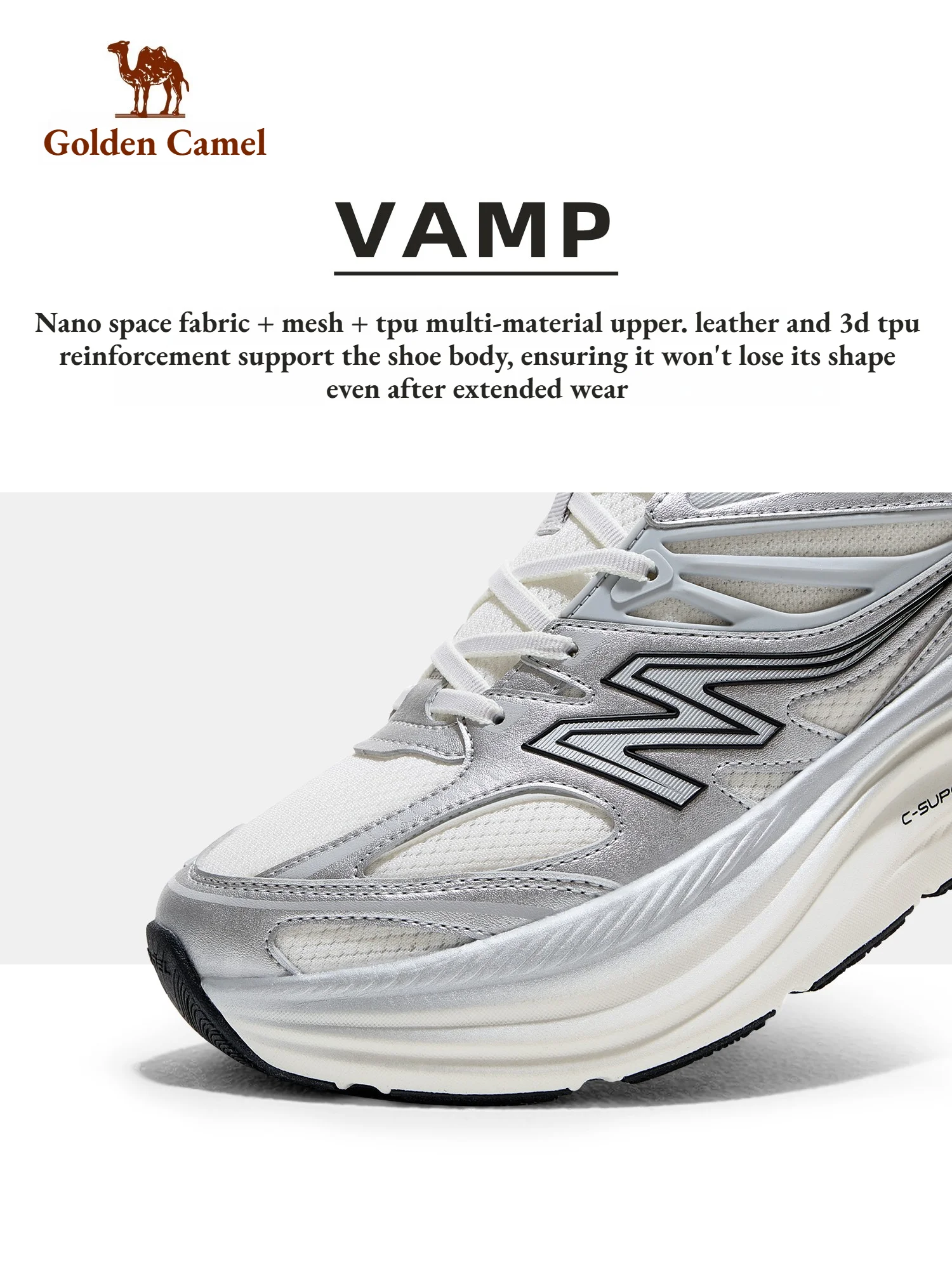 Golden Camel ZHUI FENG 5.0 Men's Runing Shoes 2026 Autumn Mesh Breathable Sport Shoes Thick-Soled Lightweight Jogging Sneakers