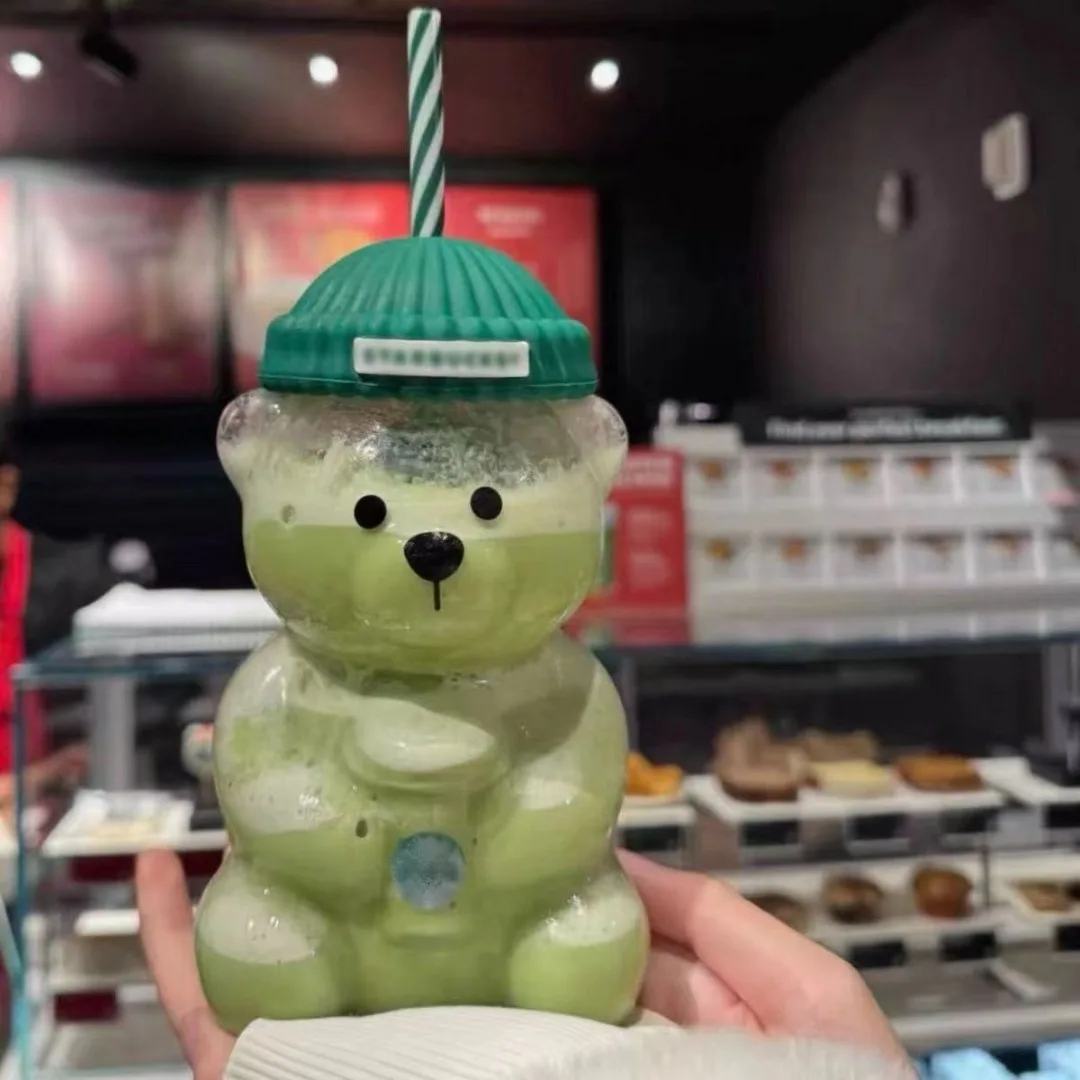 

Bear shaped transparent glass cup, high borosilicate heat-resistant milk tea coffee, cute Instagram style home and office cups