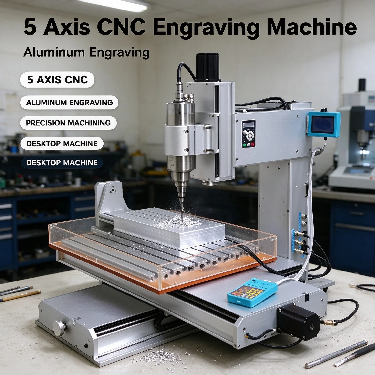 CNC 3040 5axis Column Type Engraving Machine VFD 2.2KW Spindle for Industry Processing 2.2KW Vertical Engraving Machine