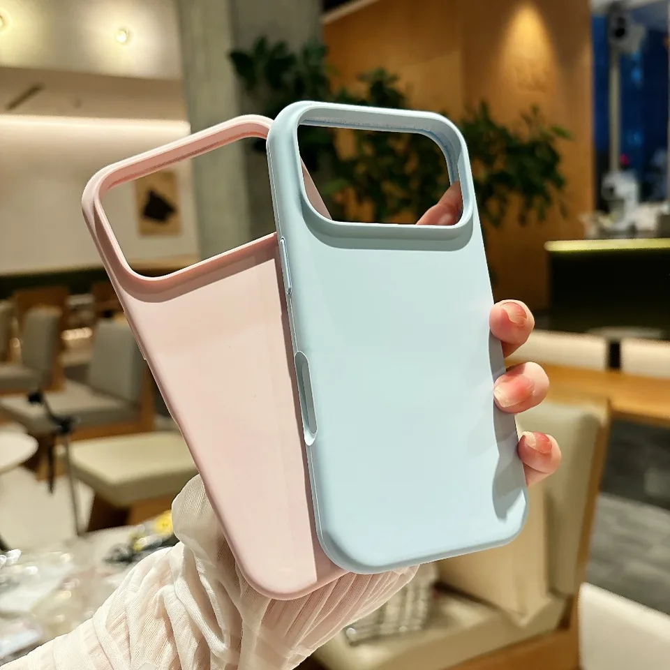 Funda de Color Sólido Candy para Apple iPhone 17 Air 16 15 14 13 11 12 Pro Max Plus Silicona Líquida Suave Delgada Resistente a Golpes 2