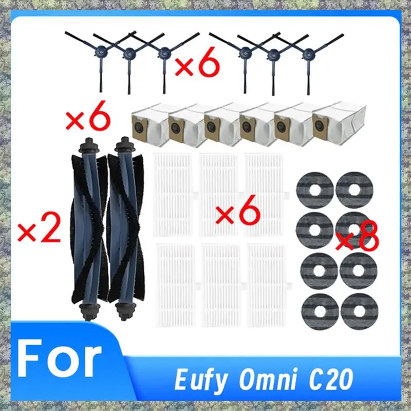 

WON для Eufy Omni C20, аксессуары для пылесоса, запасные части для очистителя, основная боковая щетка, фильтр для швабры, мешки для пыли