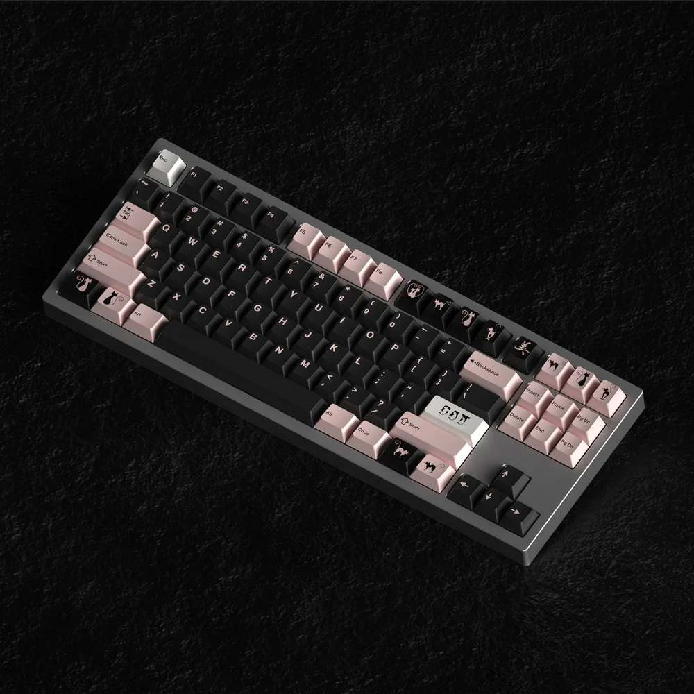 Studio Kitty PBT Keycap Cherry Profile Dye sub Print for mx Mechanical Keyboard Add-on Modifier Set