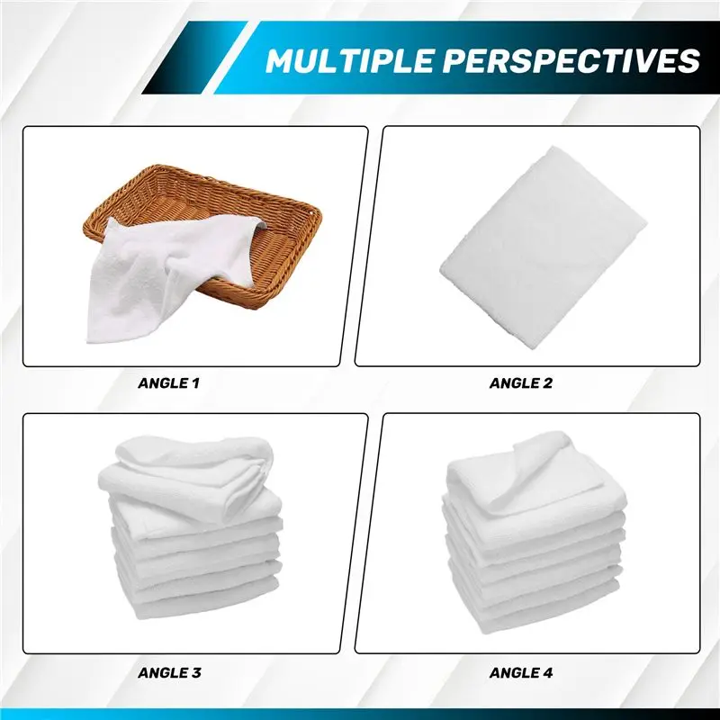 NEW HOT In Stock-7PCS Towels Cotton White Superior Hotel Quality Soft Face Hand Towels 30X30cm