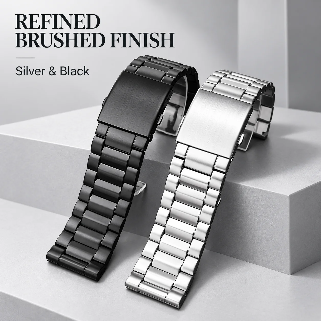 22 24 26 28mm Plain End Stainless Steel Bracelet Solid Metal Watchband Watch Strap for Diesel DZ4209 DZ4215 DZ1844 Watches Band