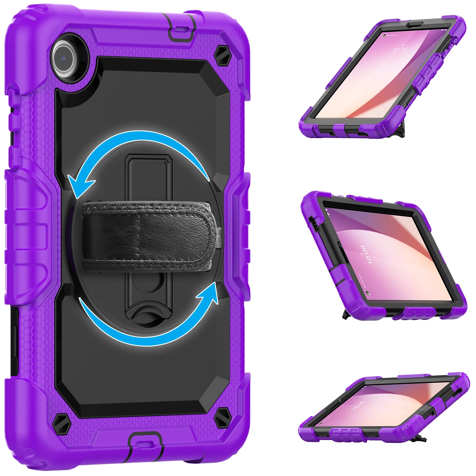 

Чехол-подставка Hybrid Armor с защитой экрана, универсальный для Lenovo Tab M8 4-го поколения 2024 2023 8.0 дюймов TB301FU 301XU 300FU 300XU