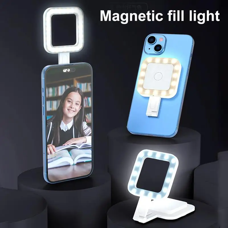 

Phone Selfie Light Selfie Round Ring Light Up To 9000K Dimmable 30 LEDs Photography Lamp For Live Streaming Video Vlogging