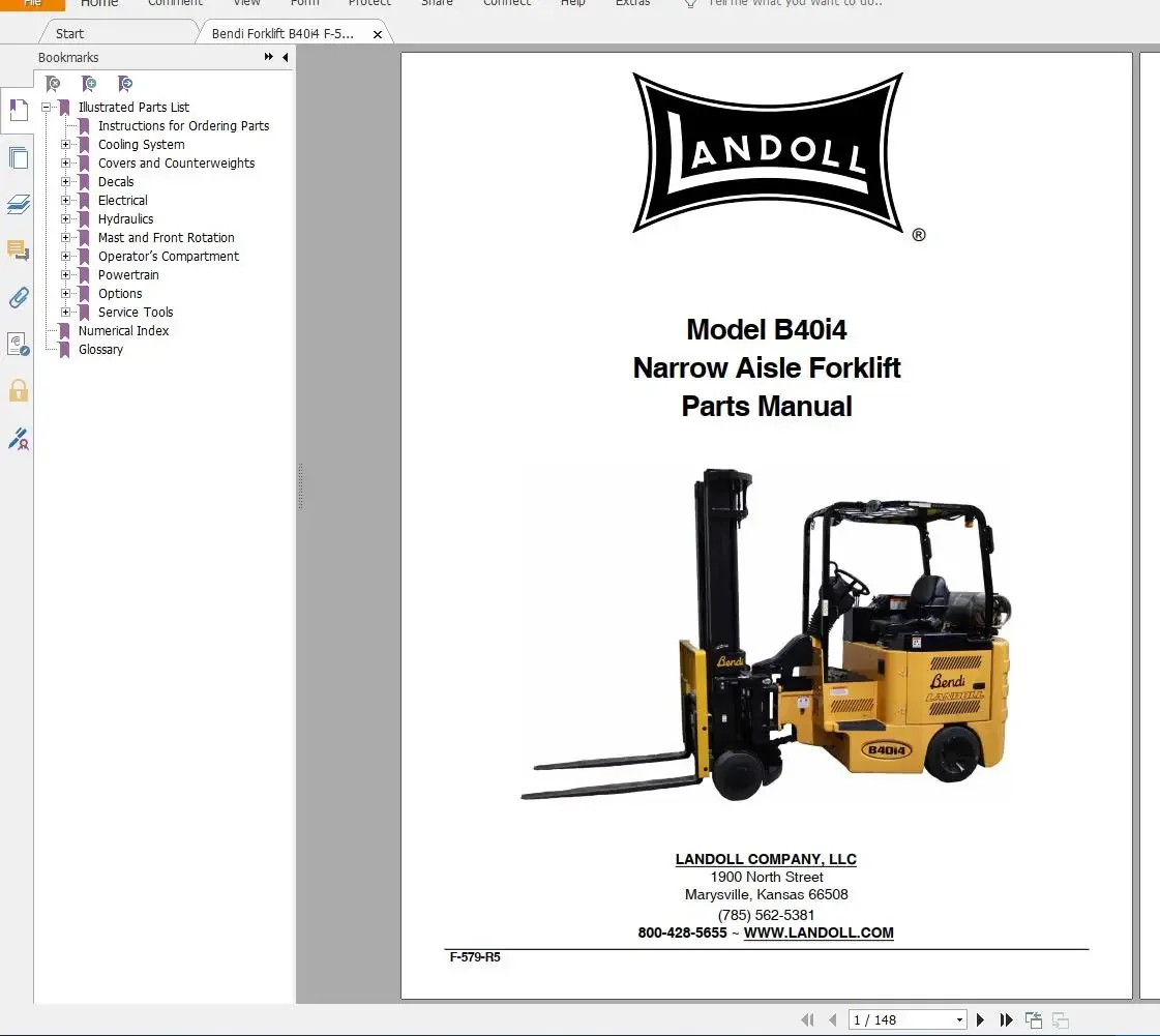 AutoDVD BENDI Landoll Forklift 2.23 GB PDF Service & Part Manual DVD