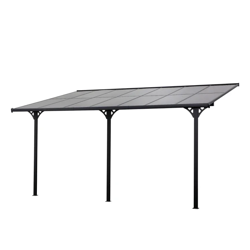 

14.5' x 10' Outdoor Pergola Patio Gazebo Awning for Patio with Adjustable Posts & Height, UV-Fighting Panels, & Aluminum Frame