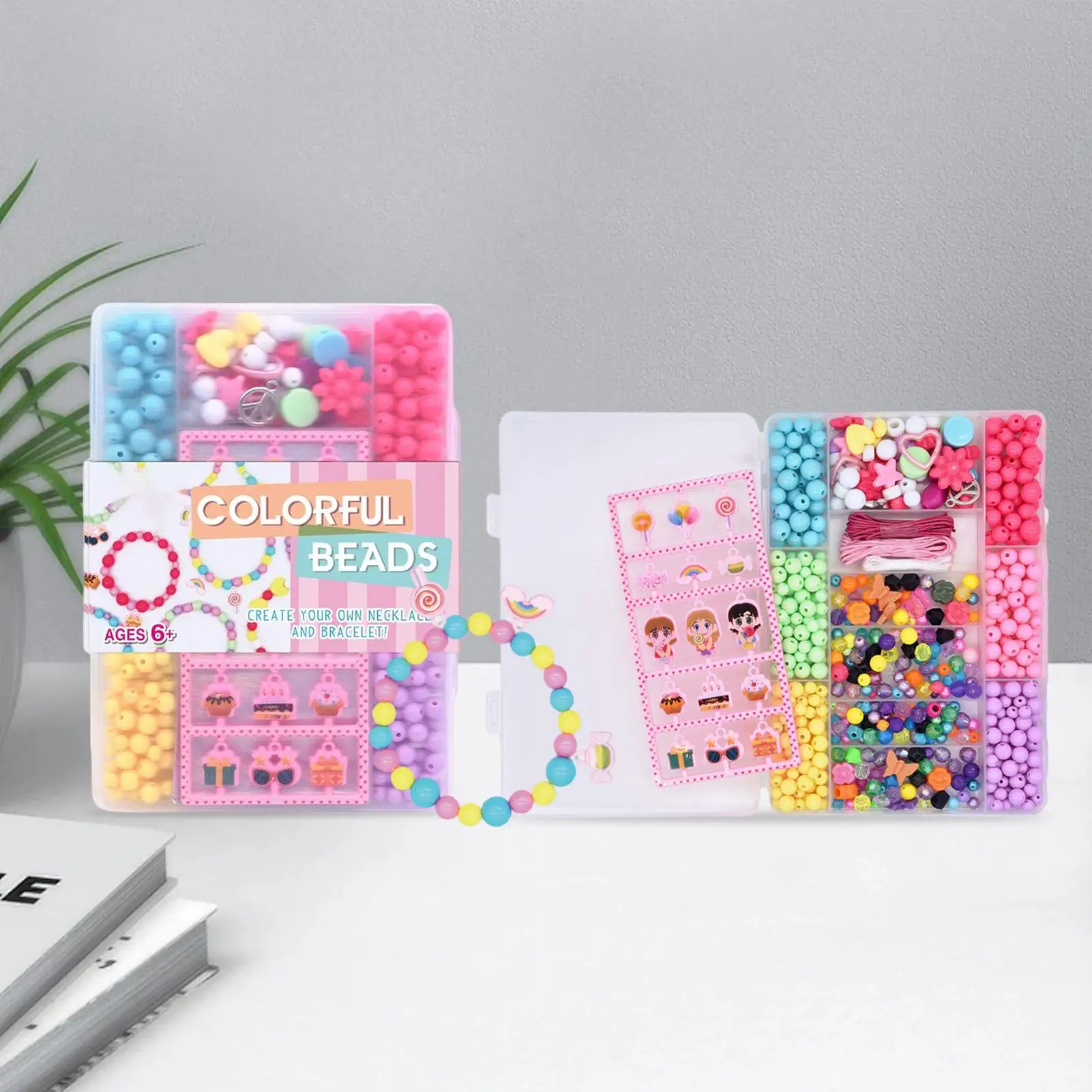 Zestaw do tworzenia bransoletek, koraliki do wyrobu biżuterii, przenośny zestaw do zajęć artystycznych, hobby, rękodzieło, zabawki dla chłopców, dziewczynek, dzieci, syna.