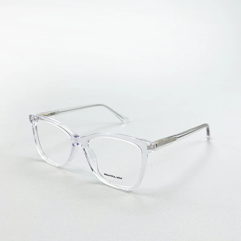 아름다운 지금 레오파드 퍼플 아세테이트 안경테 패셔너블한 광학 안경 처방 렌즈 여성용 맞춤형 렌즈