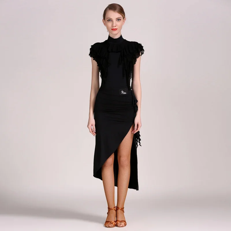 Women Short Sleeves Latin Dance Set Leotard And Skirt Salsa Dance Costumes Tango Dance Wear Latin  Dresses For Sale Dress