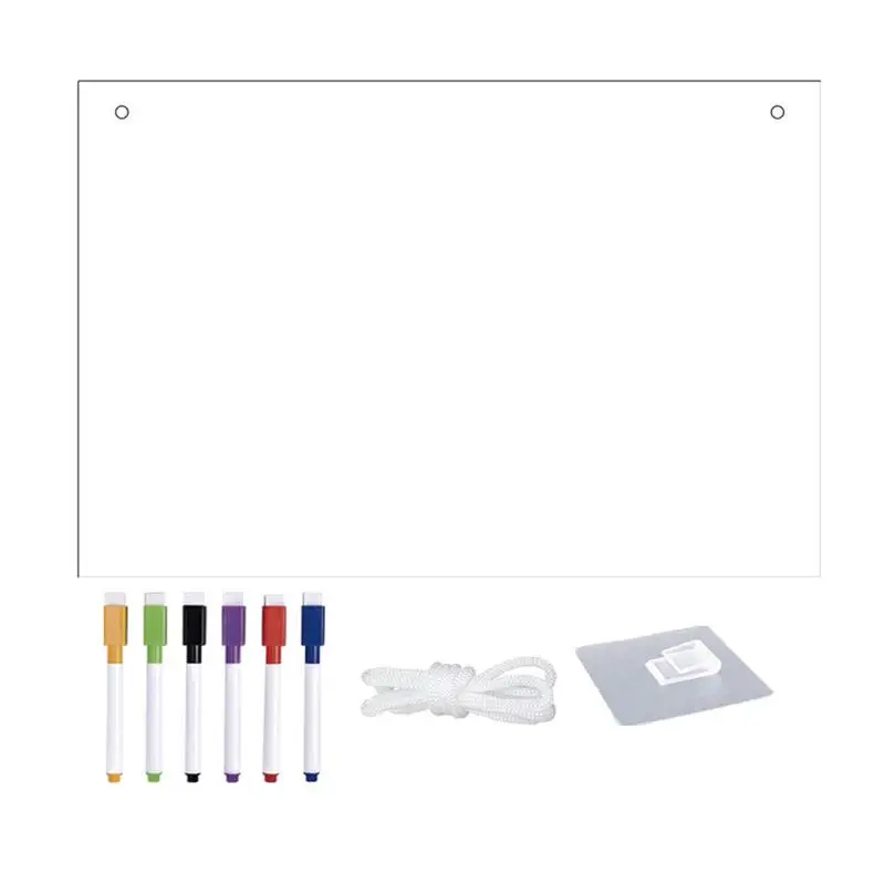 Planning Board Mounting Note Wall Mounted Transparent Whiteboard Wall Mounted Transparent Whiteboard With 6 Colors Markers Clear