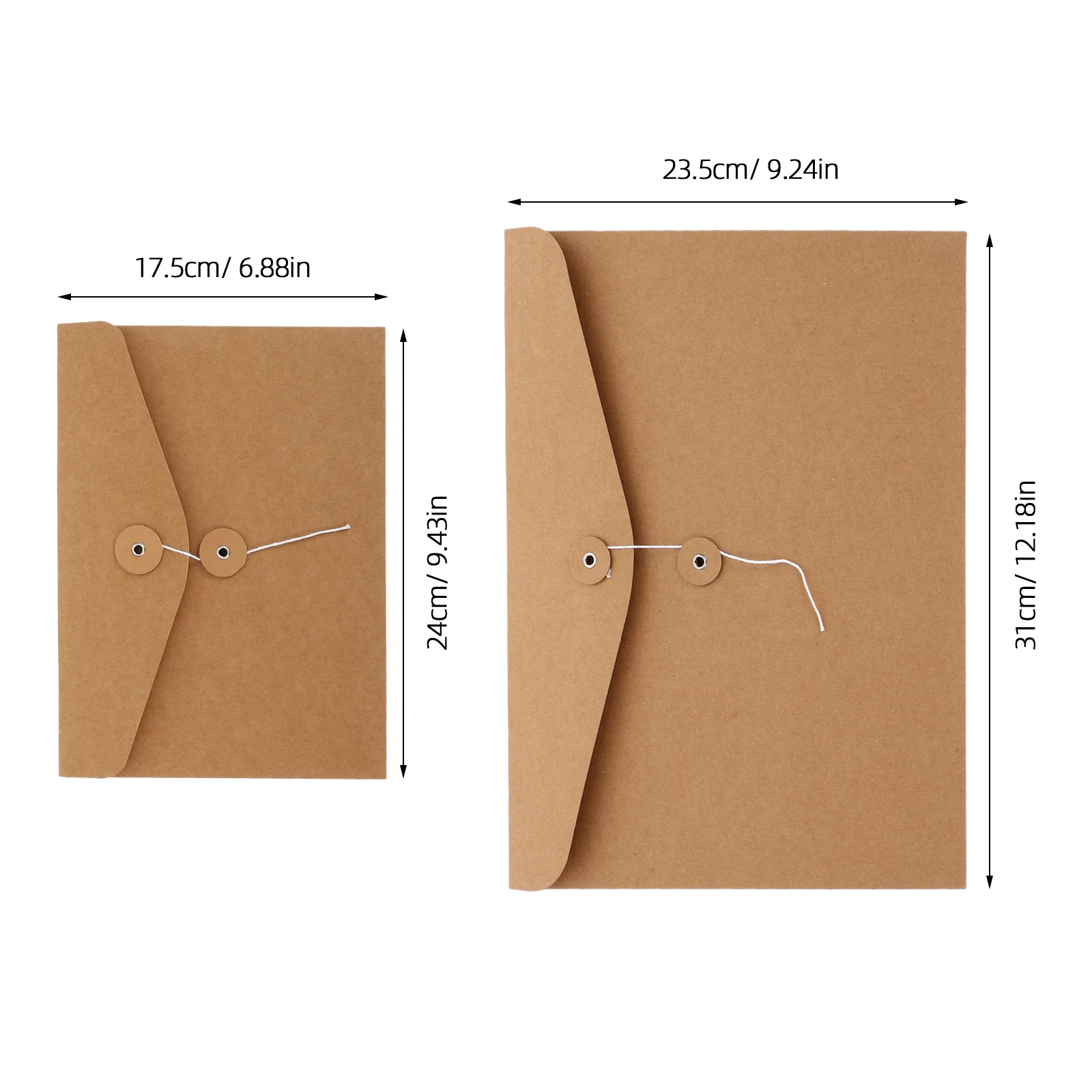 10 قطعة A4 A5 ملف مغلف المجلدات كرافت ورقة منظم المستندات سترة مع سلسلة إغلاق جيوب أفقية لمكتب المدرسة