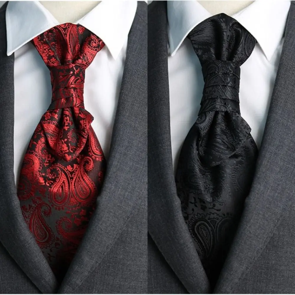 

Casual Jacquard Floral Neck Ties Ascots Gravatas Business Formal Tie Bowknot Collar Groom Neck Wear Male