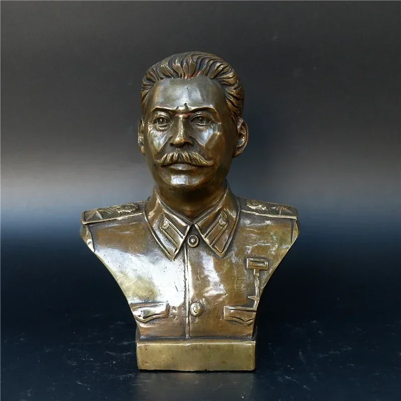 [Crafts] Soviet union Great leader Stalin Bust Bronze Statue model home decoration room table ornaments Bar office decoration