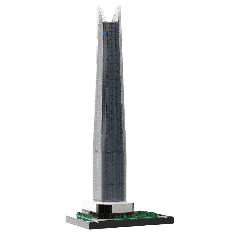 Lotte World Tower 21:650 مقياس ناطحة السحاب نموذج 10331 قطعة جزيئات صغيرة MOC مطابقة لعبة اللبنات عرض هوليدا الإبداعية