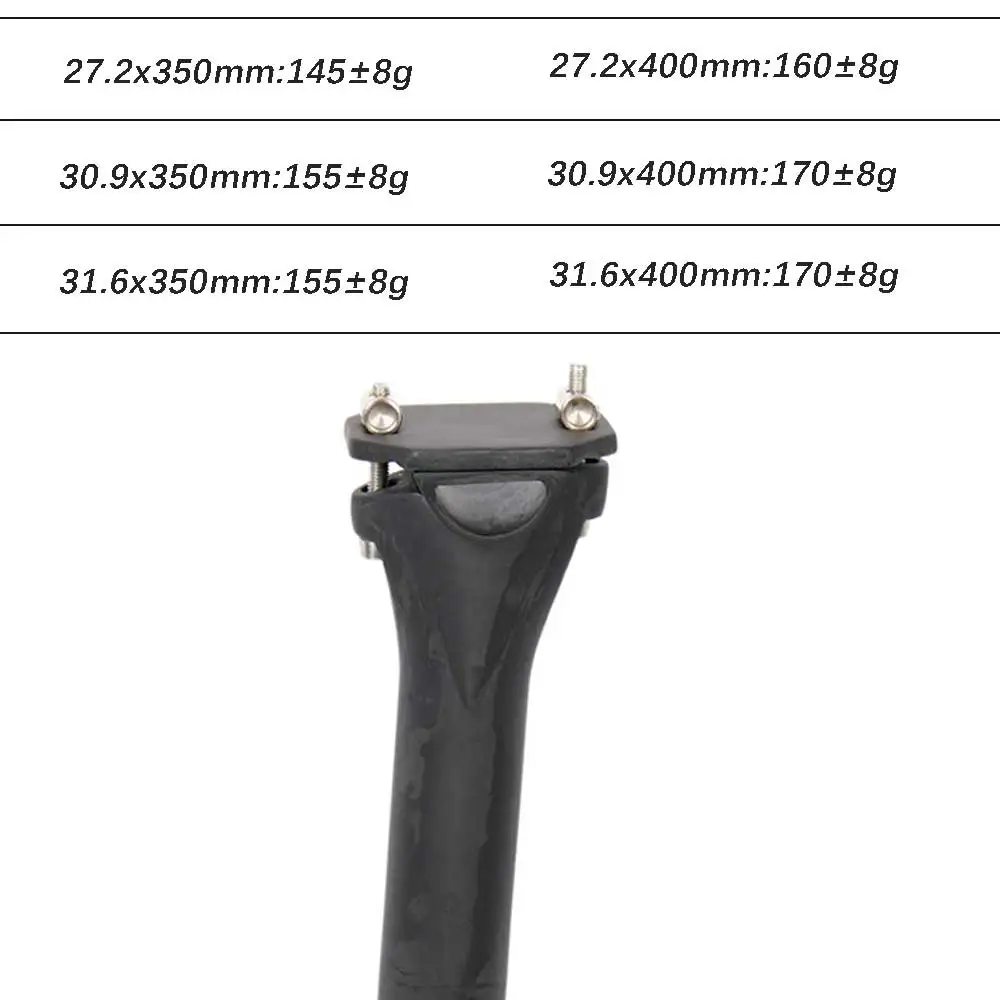 elitaone MTB/Road Bike Seat Post Carbon 27.2/30.9/31.6mm MTB/Road Bike Seatpost  Light 145g Suitable for carbon rail saddle