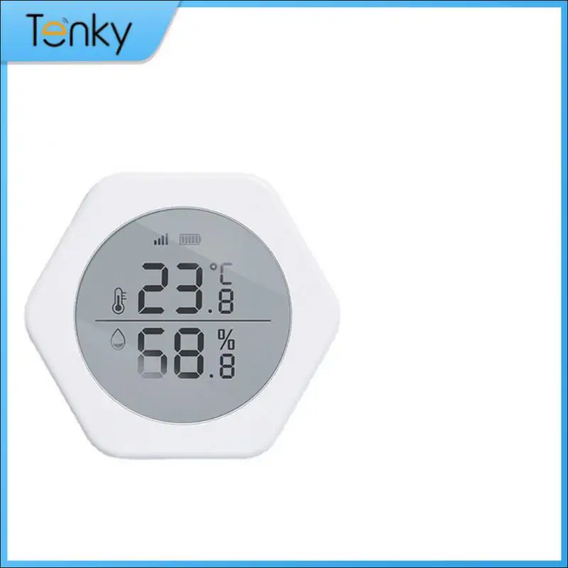 Lcd Screen High-precision Sensor Tuya Smart Temperature Humidity Sensor Real-time Monitoring Indoor Sig-mesh