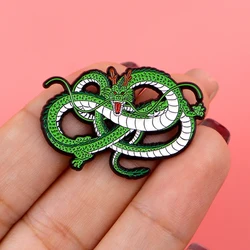 Shenlong Enamel Pin Manga Brooches for Women Men Lapel Pins Badges Clothes Accessories Anime Jewelry Collection Gifts