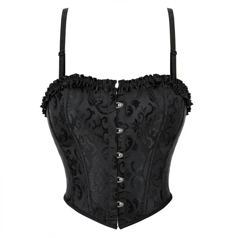 

Сексуальные корсеты, бюстье, кружевные топы с цветочным принтом для женщин, винтажный корсет с цветочным принтом, готический регулируемый ремень, нижнее белье, корсет Overbust