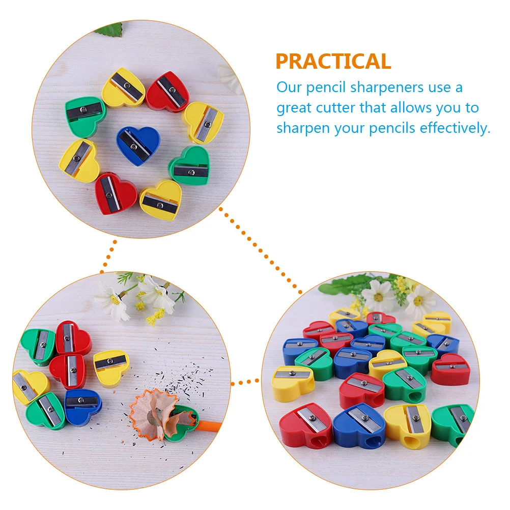 

40pcs Pencil Sharpeners Manual Kids Stationery School Supplies Handheld Metal Sharpener For Colored Pencils Classroom Use