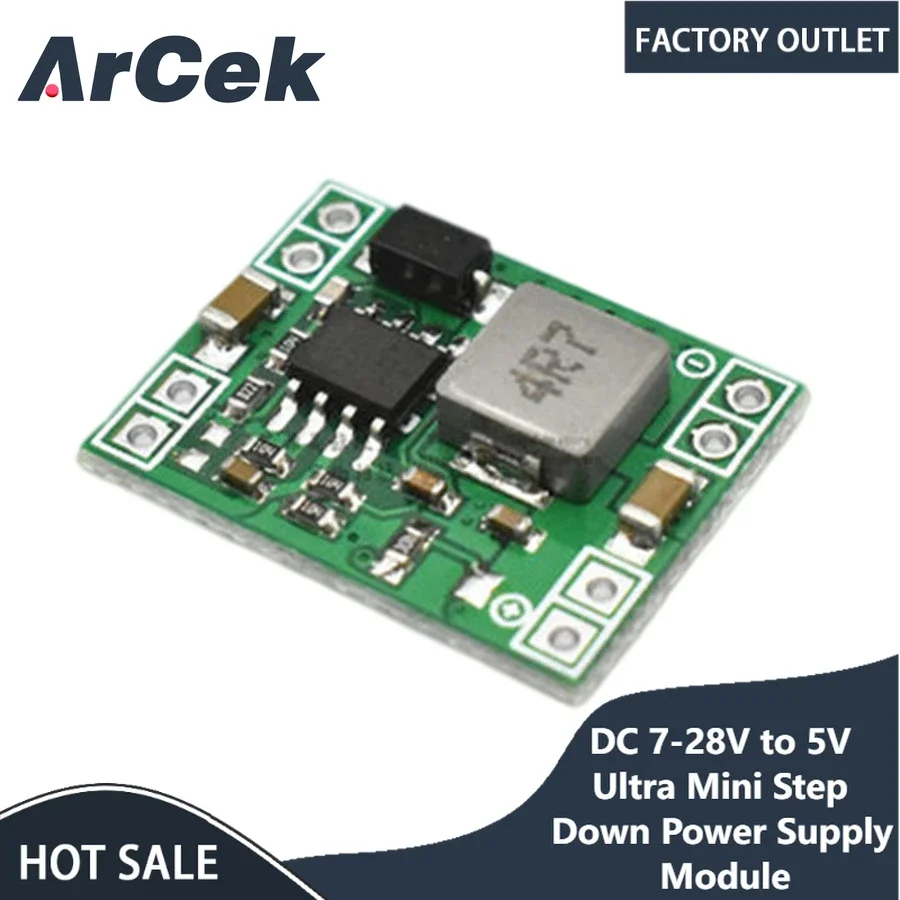 DC 7-28V to 5V Input 7V~28V  Ultra Mini Step Down Power Supply Module DC-DC Buck Converter Output 5V Max 3A Replace LM2596 96%