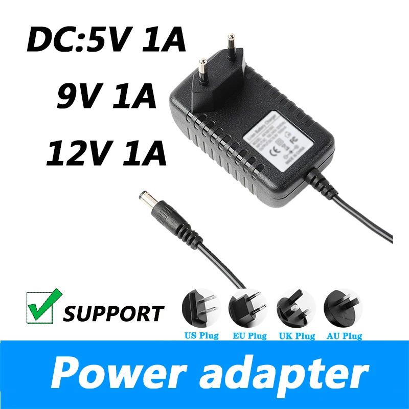 5V1A 9V1A 12V 1A Power Adapter Router Cat Set-top Box Charger UK Plug AU Plug Adapter DC 5.5*2.1mm