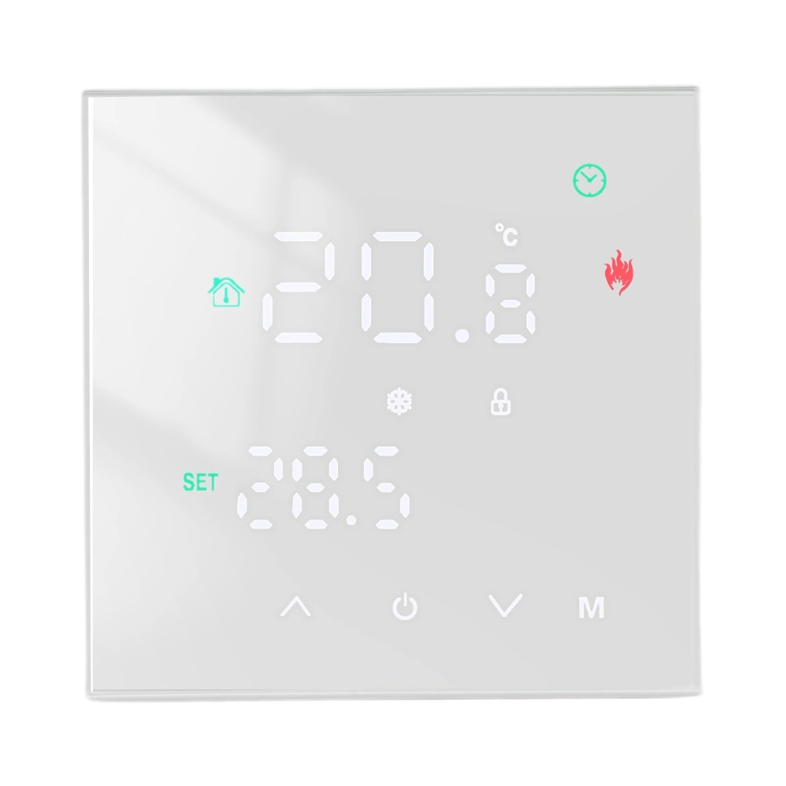 LCD Temperature Controller Thermostat Featuring Touch Screen Interface for Automated Heating Control in Various Environments