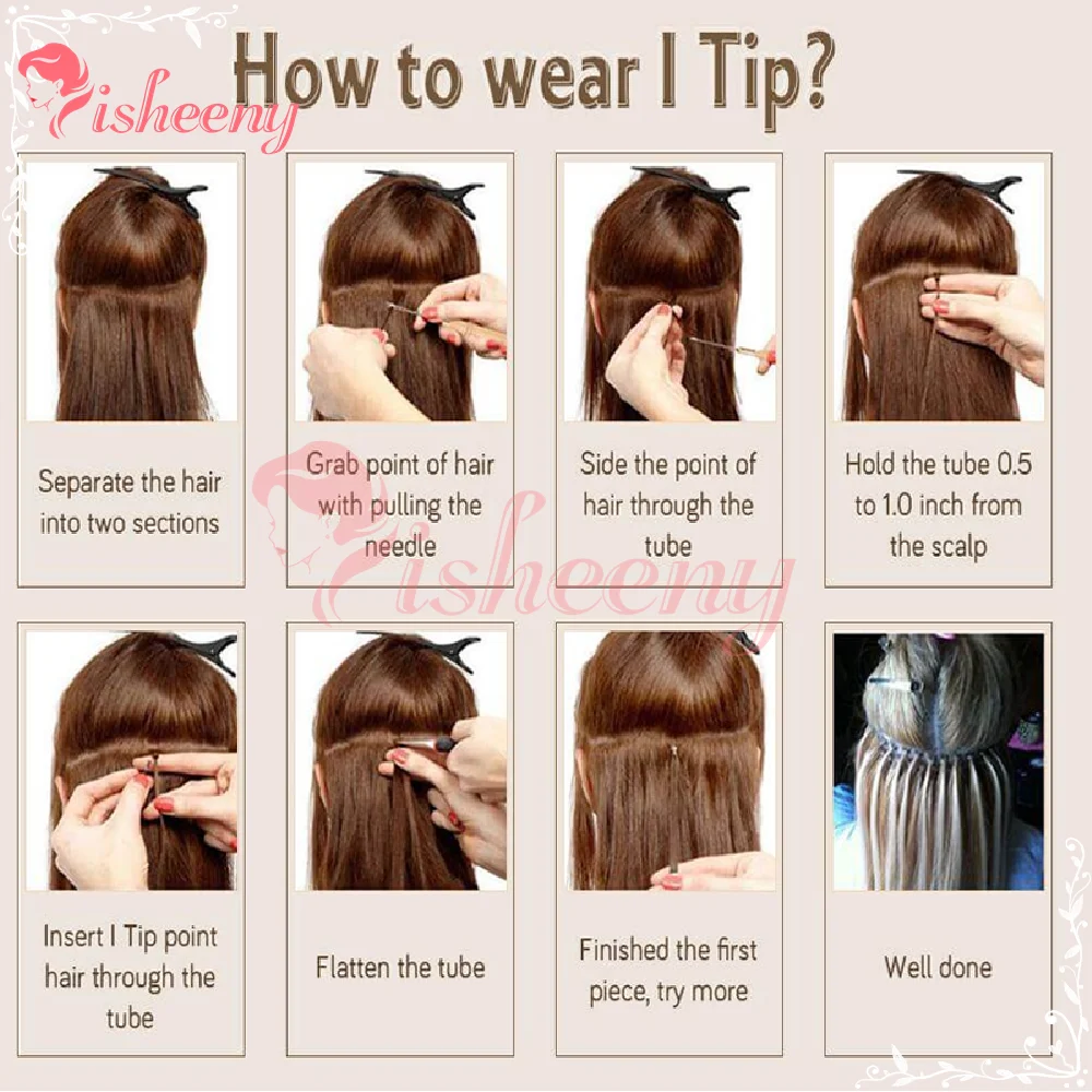 Isheeny I Tip Keratin Capsule Hair Extensions Straight Real Human Hair 30‑50cm Brown Blonde Shades 50Pcs/Pack Pre Bonded Stick Hair For Home And Salon Hair Styling