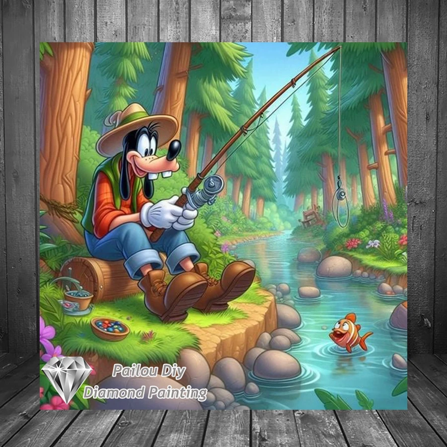 Disney Cartoon Goofy Diamond Painting Kits Photo Art 5d Diy Full Square Round Mosaic Cross Stitch Embroidery Home Decor Gift