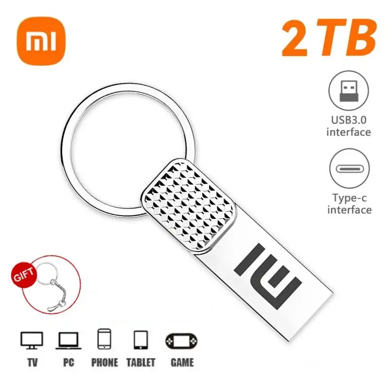 Xiaomi Pen Drive 2Tb Usb3.2 Flash Metalen Drive 1Tb Grote Capaciteit High-Speed Overdracht Opslag Waterdicht Geheugen U Disk Smart Home