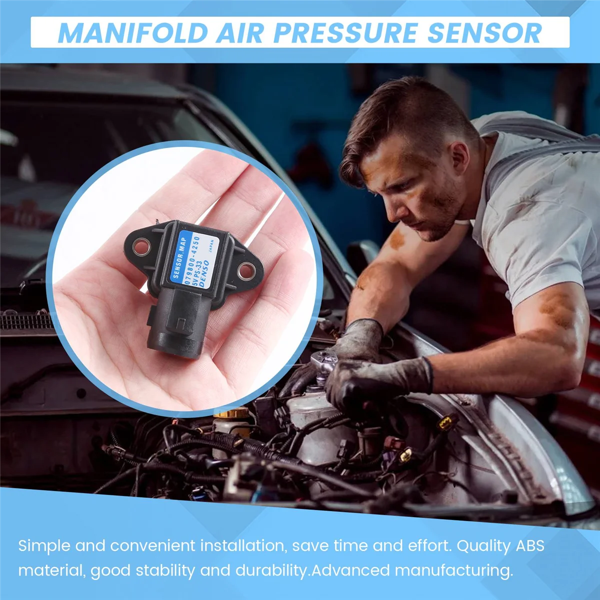 

N31R_079800-4250 MAP Sensor Manifold Air Pressure Sensor for Honda Accord Civic CR-V Acura CL Integra TL