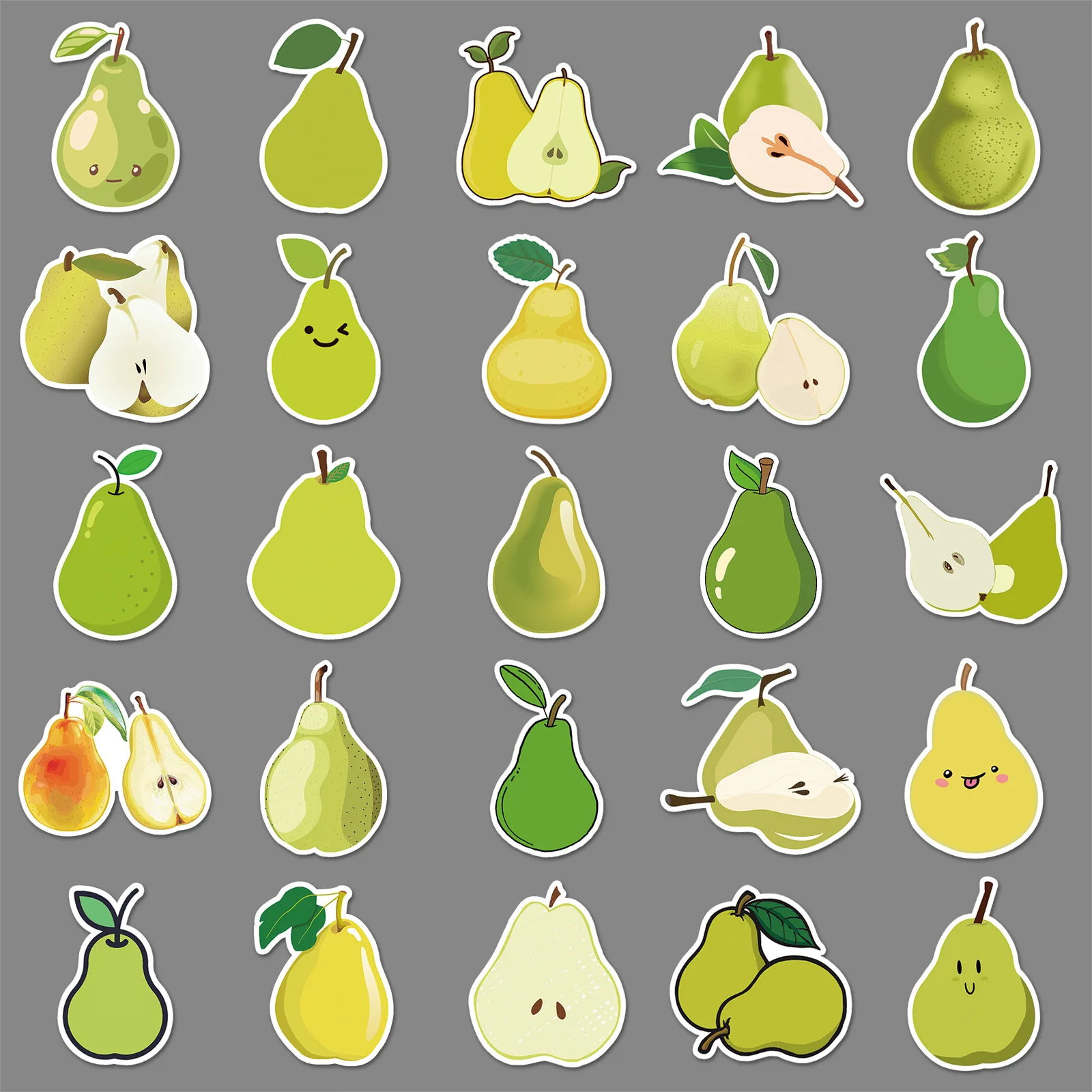 10/30/50 قطعة الكمثرى الكتابة على الجدران ملصقات شخصية الكرتون لطيف الفاكهة الديكور ملصقات الإبداعية DIY بها بنفسك الغيتار كوب ماء سكيت