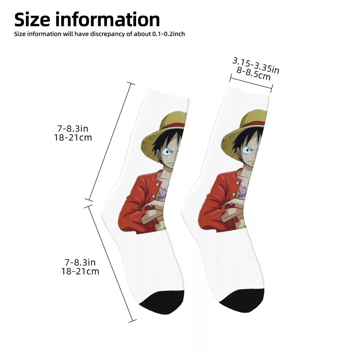 MONKEY D rufy ONE PIECE BEST ANIME Socks Harajuku calze Super morbide calze lunghe per tutte le stagioni accessori per il compleanno Unisex