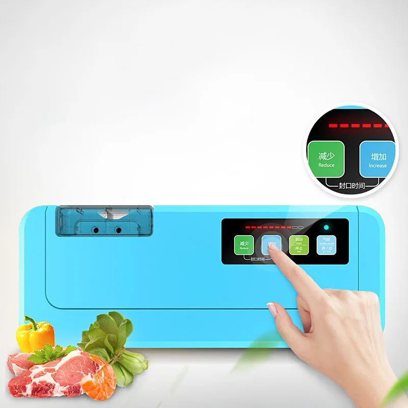 Sellador al vacío de cocina, máquina de sellado de alimentos, envasado de líquidos en húmedo y seco, portátil