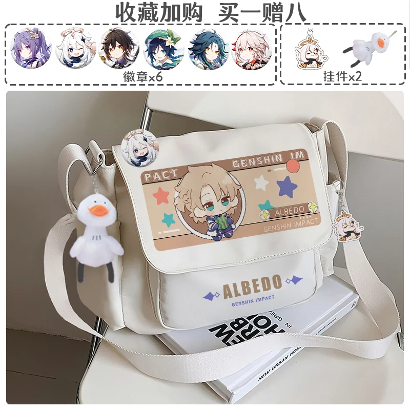 Fashion Anime Nahida Klee Cosplay Shoulder Bags Backpack Student Casual Large Genshin Impact Wanderer School Ancient For Gifts