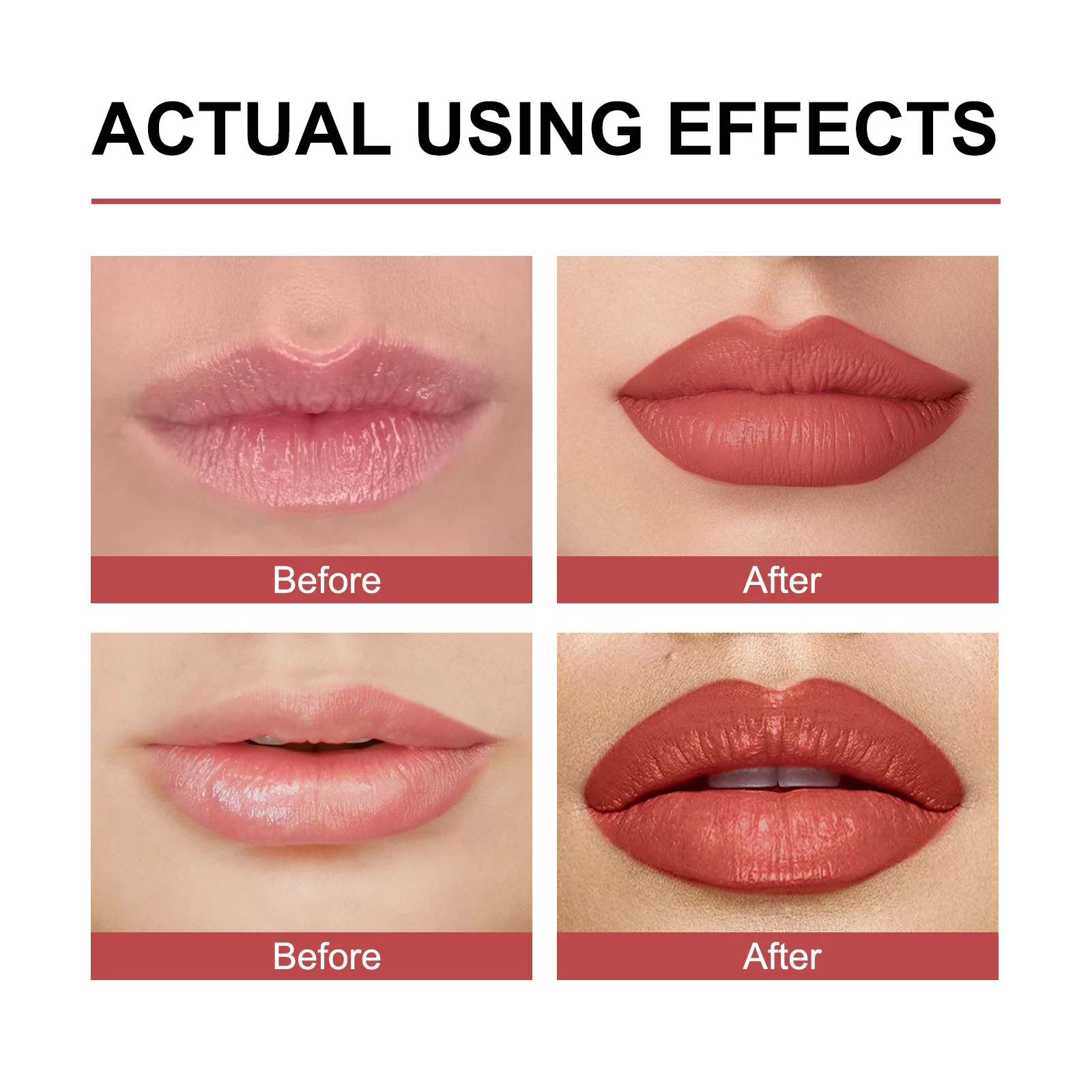 5pcs Peel Off Lip Liner Stain Outline Full Lips Appearance of Your Lips Waterproof Long Lasting Light/Dark Brown Lip Liner Lip